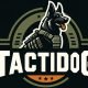 DALL·E 2024-03-22 19.22.06 - Design a logo for 'TactiDog', a brand focused on tactical, durable dog products. The logo should feature a silhouette of a German Shepherd equipped wi